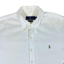 Load image into Gallery viewer, RALPH LAUREN "Slim Fit Stretch Oxford" White Cotton Long Sleeve Button-Up Shirt