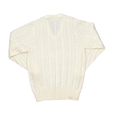 Load image into Gallery viewer, Vintage COVER POINT Classic Essential Chunky Cable Knit Acrylic V-Neck Sweater Jumper