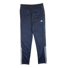 Load image into Gallery viewer, ADIDAS Mini Logo Three Stripe Grey Blue Straight Cuff Tracksuit Bottoms
