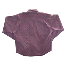 Load image into Gallery viewer, Vintage 90's World Island Made In USA Burgundy Patterned Long Sleeve Cotton Shirt