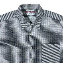 Load image into Gallery viewer, Vintage Unirea Salonla Brown White Houndstooth Style Check Long Sleeve Flannel Shirt