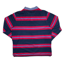 Load image into Gallery viewer, MAINE New England Denim Collared Colour Block Striped Long Sleeve Polo Shirt