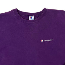 Load image into Gallery viewer, Vintage 90's CHAMPION Classic Embroidered Mini Logo Purple Crewneck Sweatshirt