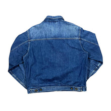 Load image into Gallery viewer, Vintage TIMBERLAND WEATHERGEAR Classic Mini Logo Blue Denim Trucker Jacket
