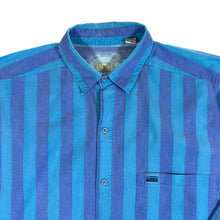 Load image into Gallery viewer, Vintage 90's Pacific Coast Highway Blue Striped Long Sleeve Cotton Shirt