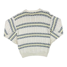 Load image into Gallery viewer, Vintage DUNN & CO. Grandad Patterned Cable Knit Crewneck Jumper Sweater