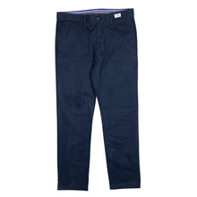 Load image into Gallery viewer, TOMMY HILFIGER Classic Navy Blue Straight Leg Cotton Chino Trousers
