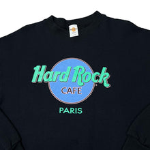Load image into Gallery viewer, Vintage 90's HARD ROCK CAFE "Paris" Souvenir Logo Spellout Graphic Crewneck Sweatshirt