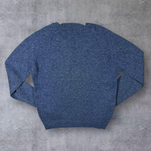Load image into Gallery viewer, Vintage 90's St Michael Shetland Pure New Wool Blue V-Neck Knit Jumper