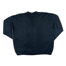 Load image into Gallery viewer, Vintage XL MANSIZE Grandad Patterned Acrylic Wool Knit Button Cardigan Sweater