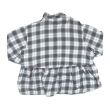Load image into Gallery viewer, ARIZONA JEANS CO Grey White Plaid Check Long Sleeve Cotton Flannel Shirt