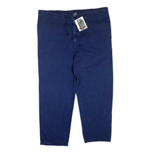 Load image into Gallery viewer, WEIRD FISH Classic Navy Blue Cotton Loose Fit Straight Leg Drawstring Trousers