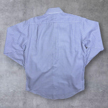Load image into Gallery viewer, Hawes & Curtis London Blue White Check Long Sleeve Cotton Dress Shirt