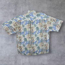 Load image into Gallery viewer, Vintage 90's Accanto Seidensticker Crazy Abstract Festival Patterned Short Sleeve Shirt