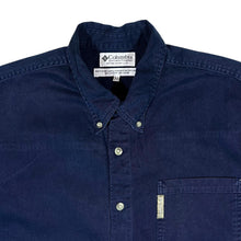 Load image into Gallery viewer, Vintage COLUMBIA Classic Navy Blue Cotton Long Sleeve Button-Up Shirt