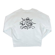 Load image into Gallery viewer, Carhartt "Alien Army" Embroidered Spellout White Crewneck Sweatshirt