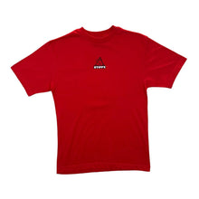 Load image into Gallery viewer, STIFFY "Board Stiffy" Surfer Skate Logo Spellout Graphic Red T-Shirt