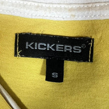 Load image into Gallery viewer, Early 00's KICKERS Classic Mini Logo Yellow V-Neck Cotton T-Shirt