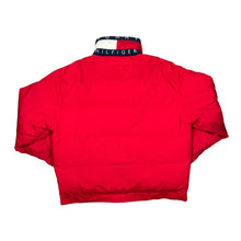 Load image into Gallery viewer, Vintage TOMMY HILFIGER Classic Embroidered Logo Spellout Down Feather Fill Padded Puffer Jacket Coat