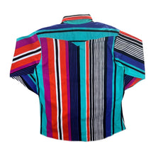 Load image into Gallery viewer, Vintage Panhandle Slim Made In USA Striped Cowboy Western Long Sleeve Button-Up Shirt