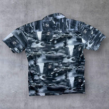 Load image into Gallery viewer, Early 00's Version Club Busy City Traffic Taxi All-Over Print Short Sleeve Shirt