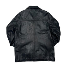 Load image into Gallery viewer, Vintage WHET BLU Classic Genuine Real Black Leather Blazer Jacket
