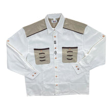 Load image into Gallery viewer, Vintage Roger Kent Cowboy Western Style White Cotton Long Sleeve Shirt