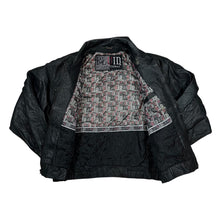 Load image into Gallery viewer, Vintage 90's FLUID INTERNATIONAL Genuine Real Black Leather Biker Bomber Jacket