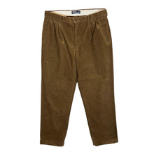 Load image into Gallery viewer, Early 00's POLO RALPH LAUREN Classic Brown Corduroy Cord Straight Leg Turn-Up Trousers