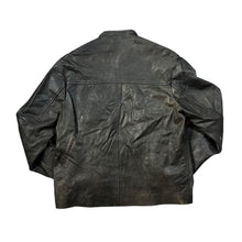 Load image into Gallery viewer, Early 00's RETRO Classic Black Genuine Real Leather Biker Style Jacket