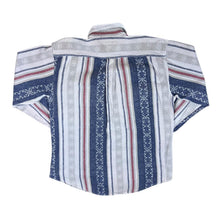 Load image into Gallery viewer, Vintage 90's Nashville Men Patterned Multi Striped Long Sleeve Flannel Cotton Shirt