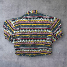 Load image into Gallery viewer, Vintage 90's Memo Crazy Abstract Patterned Long Sleeve Cotton Flannel Shirt