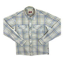 Load image into Gallery viewer, Vintage Levi's Workers Blue Yellow White Check Cowboy Western Popper Long Sleeve Shirt