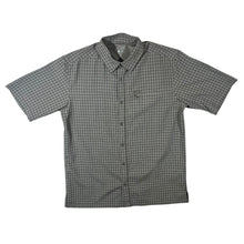 Load image into Gallery viewer, Columbia Sportswear Grey White Check Utility Outdoor Short Sleeve Shirt
