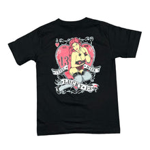 Load image into Gallery viewer, LUCKY THIRTEEN Gothic Tattoo Pinup Girl Spellout Graphic T-Shirt