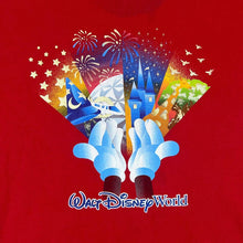 Load image into Gallery viewer, Vintage WALT DISNEY WORLD Souvenir Spellout Graphic Short Sleeve Red T-Shirt