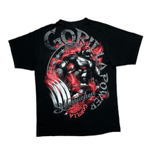 Load image into Gallery viewer, GORILLA POWER Gothic Weightlifting Bodybuilding Logo Spellout Graphic T-Shirt
