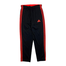 Load image into Gallery viewer, ADIDAS Climalite Three Stripe Black Straight Cuff Tracksuit Bottoms