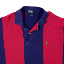 Load image into Gallery viewer, Vintage Polo Ralph Lauren Made In USA Navy Red Colour Block Long Sleeve Polo Shirt