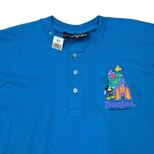 Load image into Gallery viewer, Vintage 90’s Disney DISNEYLAND Souvenir Graphic Henley Button Single Stitch T-Shirt