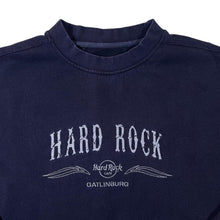 Load image into Gallery viewer, Hard Rock Cafe "Gatlinburg" Embroidered Souvenir Logo Navy Blue Crewneck Sweatshirt