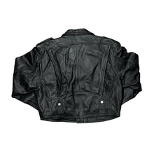 Load image into Gallery viewer, Vintage 90's SARDAR Made In England Genuine Real Black Leather Cafe Racer Biker Jacket
