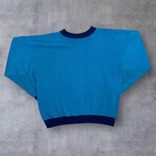 Load image into Gallery viewer, Vintage 80's Les P'tits Loups Cartoon Spellout Graphic Blue Sweatshirt