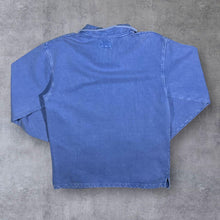 Load image into Gallery viewer, Early 00's Weird Fish Embroidered Logo Washed Blue 1/4 Zip Pullover Sweatshirt