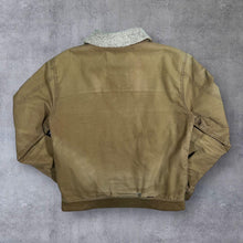Load image into Gallery viewer, Superdry Rookie Edition Military Issue Borg Collar Brown Distressed Bomber Jacket