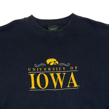 Load image into Gallery viewer, Vintage 90's TSI "University Of Iowa" Made In USA Embroidered College Black Sweatshirt