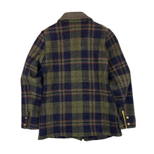 Load image into Gallery viewer, TOM JOULE Tartan Plaid Check Leather Collar Floral Lined Country Field Coat Jacket