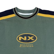 Load image into Gallery viewer, Early 00's NX BRANDED CLOTHING Logo Graphic Colour Block Short Sleeve T-Shirt