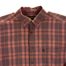 Load image into Gallery viewer, Vintage Timberland Brown Orange Plaid Check Long Sleeve Button-Up Cotton Shirt