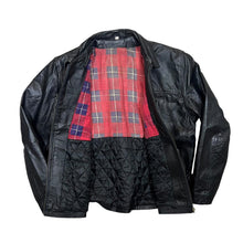 Load image into Gallery viewer, Vintage 90's Classic Basic Genuine Real Black Leather Zip Bomber Jacket